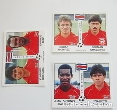 Cromos de Futebol: LOTE DE CROMOS ITALIA 90 PANINI 184 188 189 COSTA RICA MUNDIAL 1990 CROMO QUESADA CORONADO RAM&Iacute;REZ