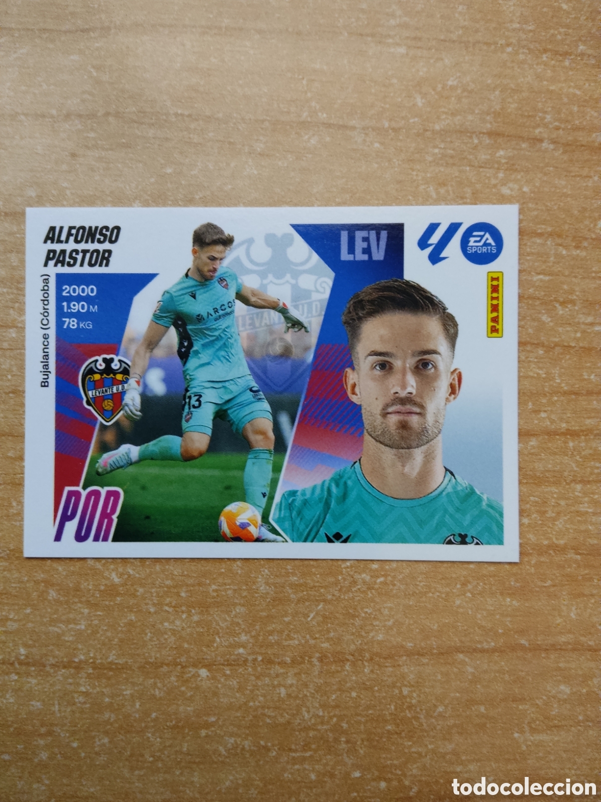 Cromos de f&uacute;tbol: 4 ALFONSO PASTOR LEVANTE LIGA ESTE 2025 2026