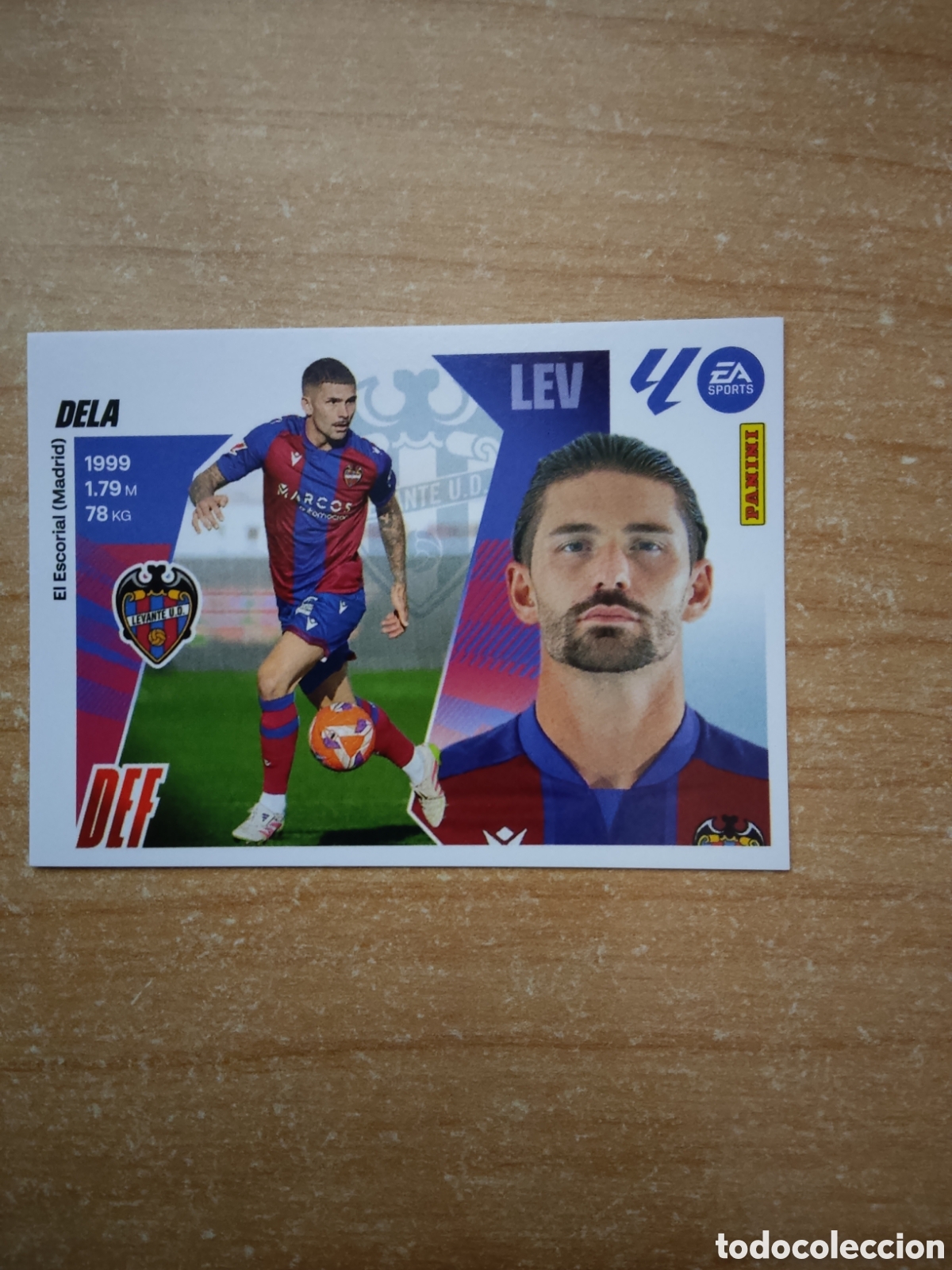 Cromos de f&uacute;tbol: 6 DELA LEVANTE LIGA ESTE 2025 2026