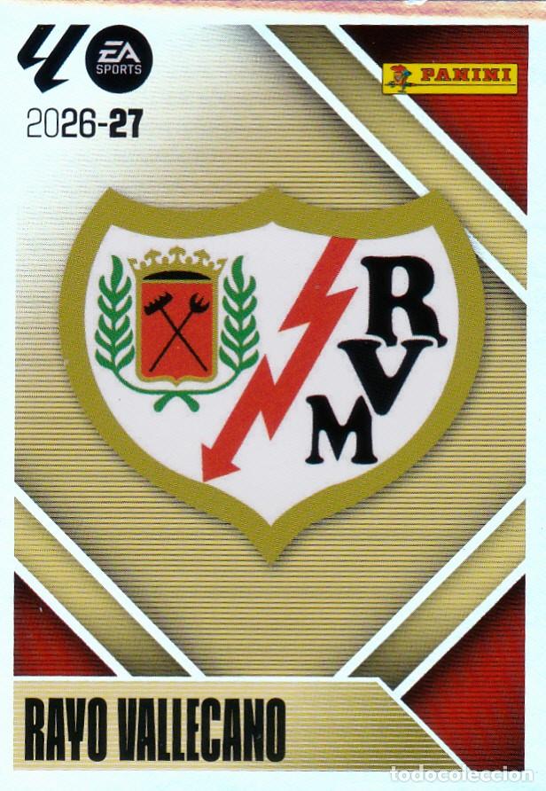 Cromos de f&uacute;tbol: ESTE 2026-27 * ESCUDO * N&ordm; 1 - DEL RAYO VALLECANO (NUEVO DE SOBRE) (A-20)