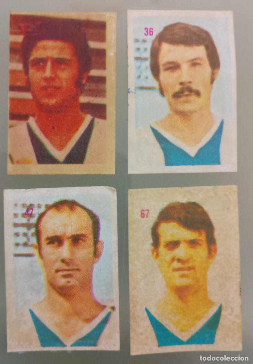 Cromos de f&uacute;tbol: Lote cuatro cromos R.C, D. Espa&ntilde;ol. F&uacute;tbol Liga Espa&ntilde;ola 1975-76 (Mateo Mirete)
