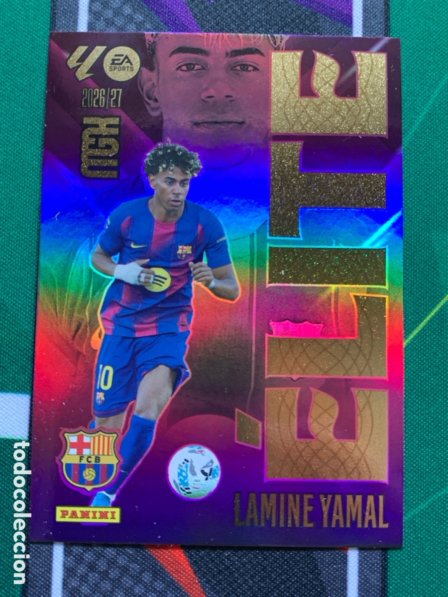 Football Stickers: 9 LAMINE YAMAL FC BARCELONA ELITE FICHAS ALBUM MEGACRACKS 2026 2027 MGK 26 27