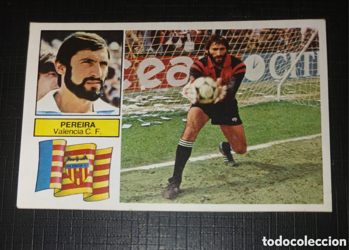 Cromos de f&uacute;tbol: Cromo Pereira Valencia C. F. Baja Ed. Este Liga 1982 1983 82-83 Sin pegar, nunca pegado