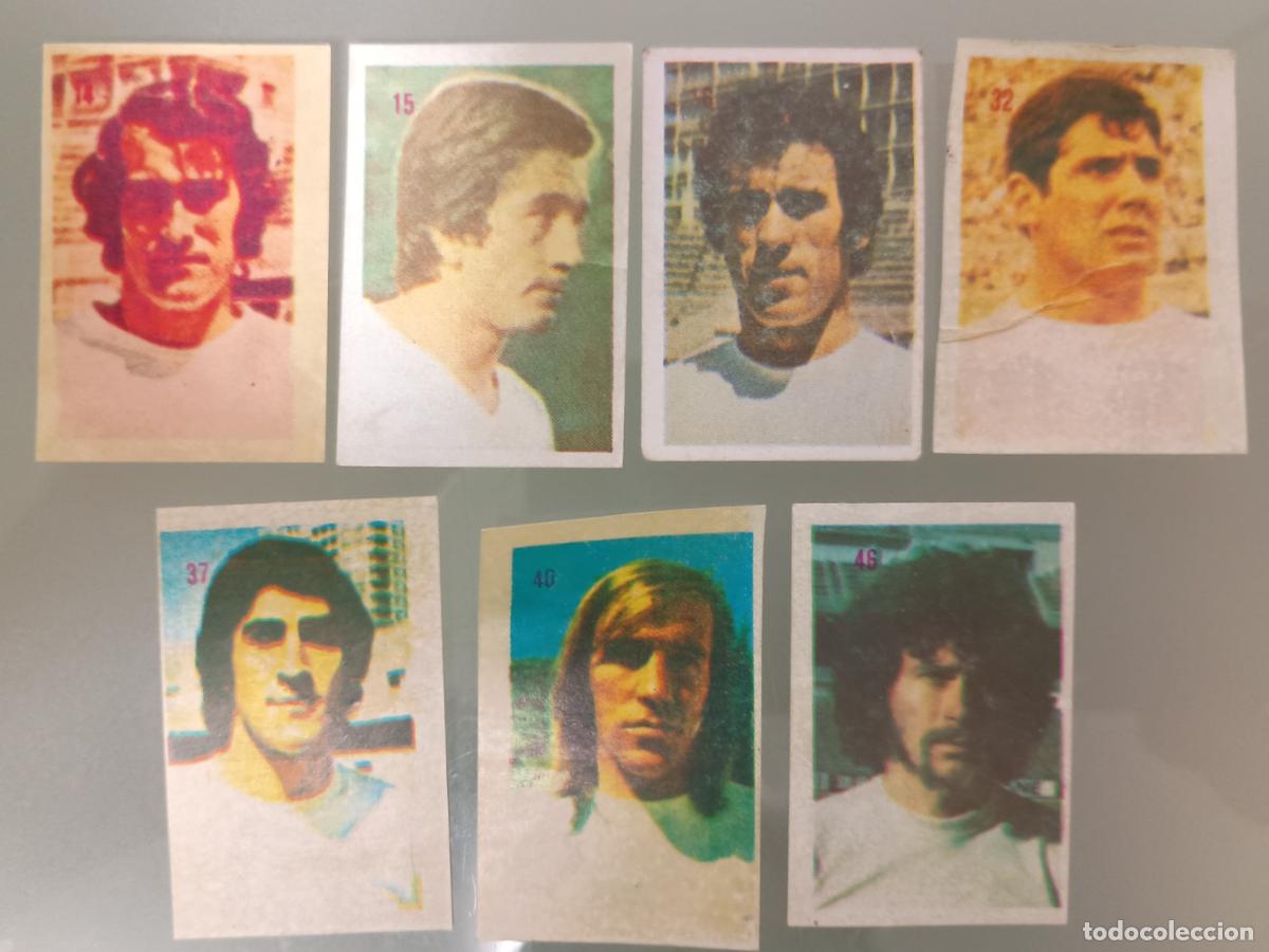 Cromos de f&uacute;tbol: Lote siete cromos R. Madrid. F&uacute;tbol Liga Espa&ntilde;ola 1975-76 (Mateo Mirete)