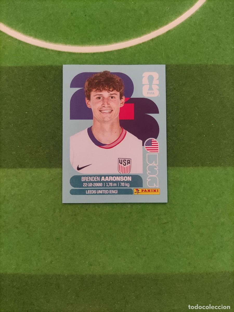 Cromos de f&uacute;tbol: Aaronson Estados Unidos USA 17 Sticker Mundial 2026 FIFA World Cup / Sin pegar