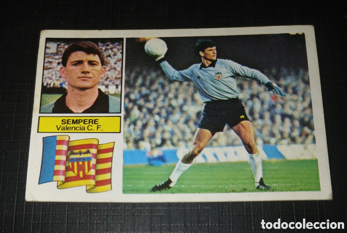 Cromos de f&uacute;tbol: Cromo Sempere Valencia C. F. Ed. Este Liga 1982 1983 82-83 Sin pegar, nunca pegado