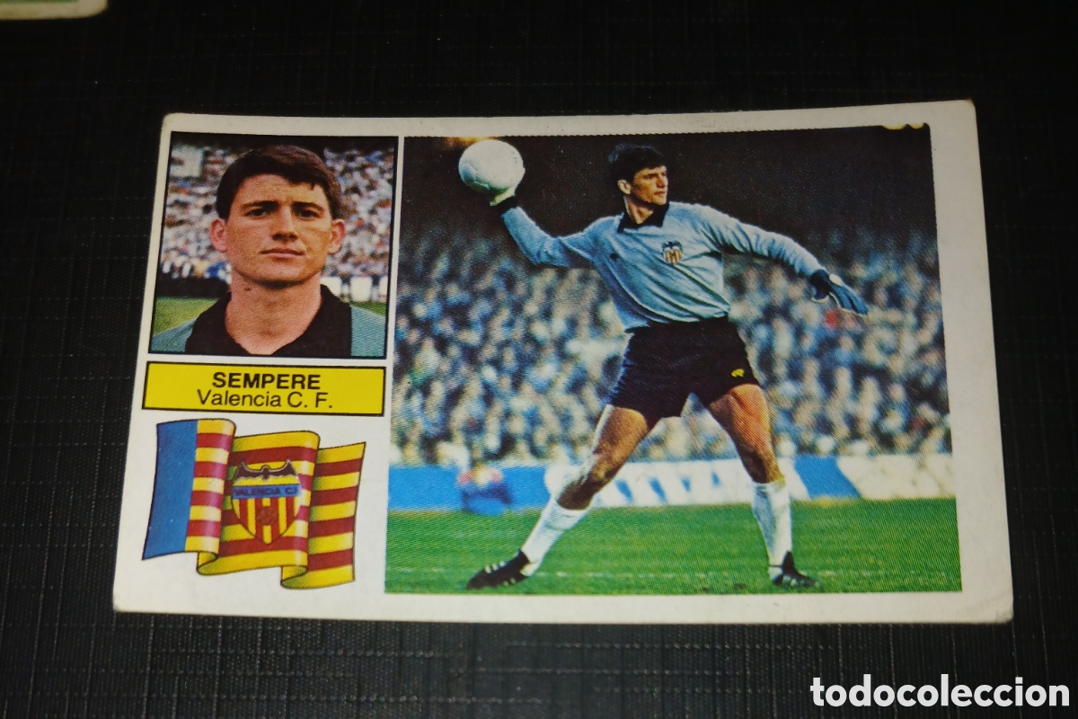 Cromos de f&uacute;tbol: Cromo Sempere Valencia C. F. Ed. Este Liga 1982 1983 82-83 Sin pegar, nunca pegado