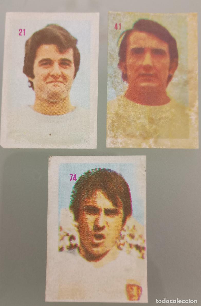 Cromos de f&uacute;tbol: Lote tres cromos R. Zaragoza. F&uacute;tbol Liga Espa&ntilde;ola 1975-76 (Mateo Mirete)