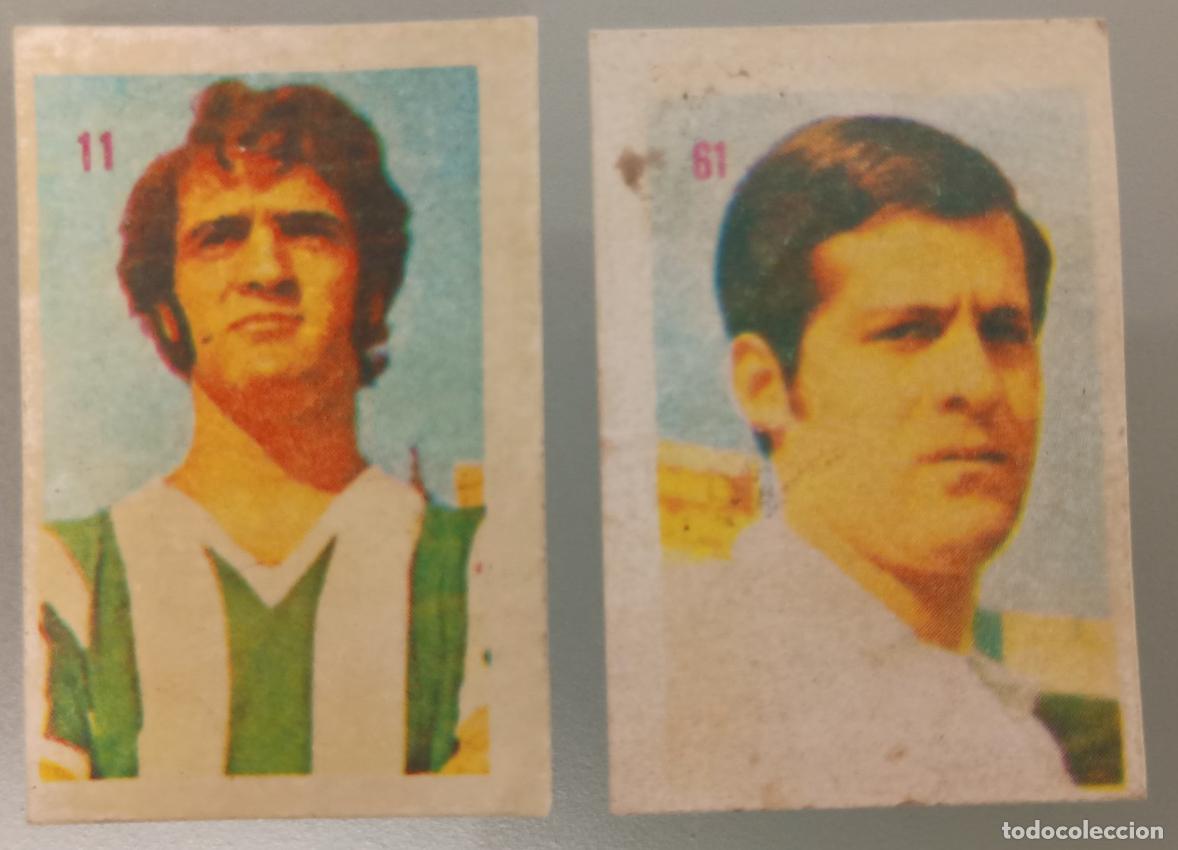 Cromos de f&uacute;tbol: Lote dos cromos Recreativo de Huelva. F&uacute;tbol Liga Espa&ntilde;ola 1975-76 (Mateo Mirete)