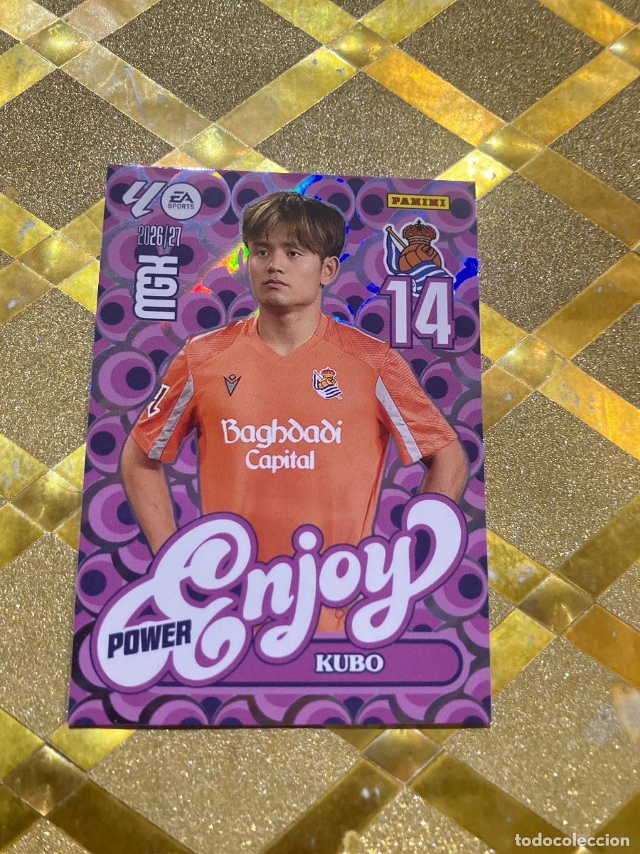 Cromos de f&uacute;tbol: CROMO DE FUTBOL NUMERO 384 KUBO REAL SOCIEDAD ENJOY POWER LIGA 2026 2027 MEGACRAKS MGK PANINI !