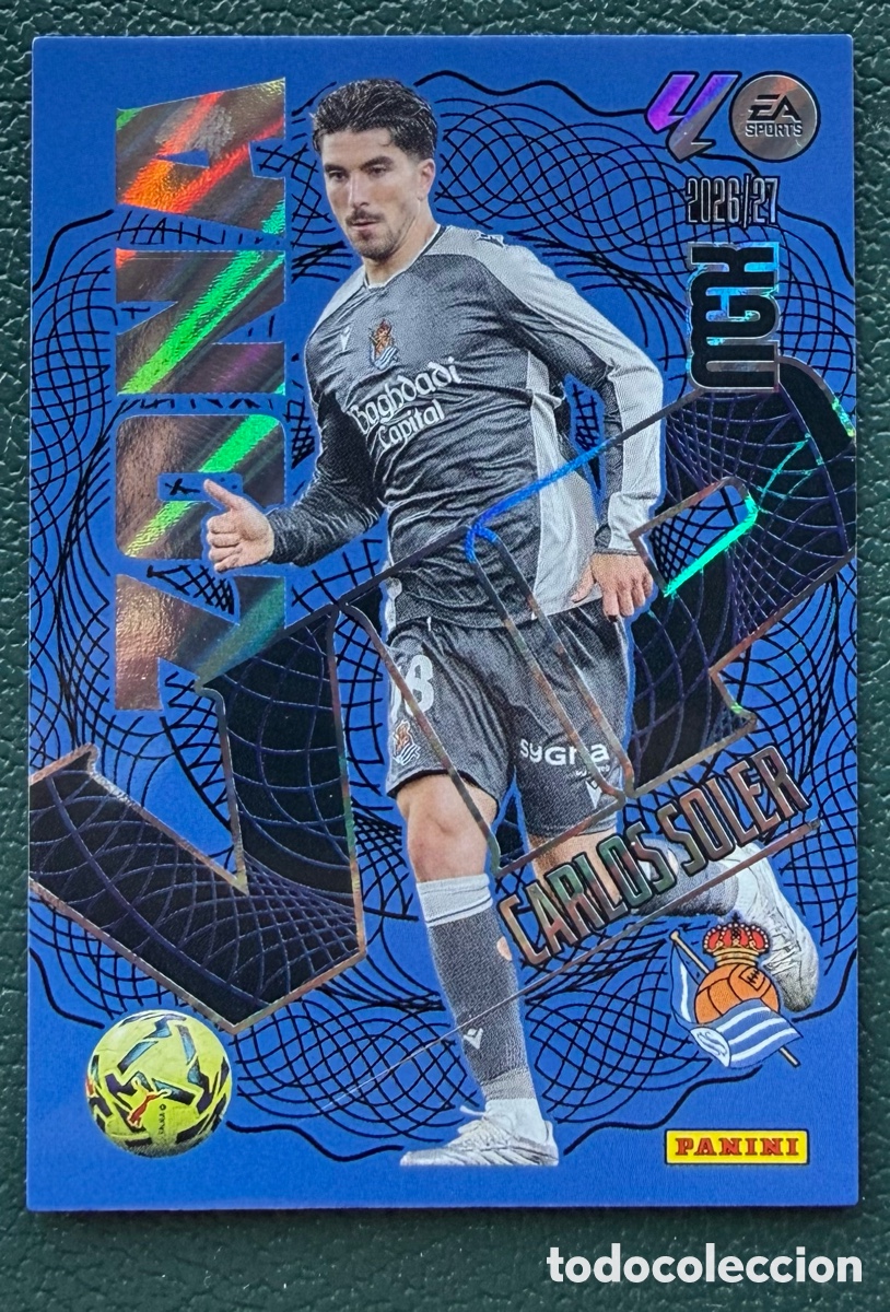 Cromos de f&uacute;tbol: 390 CARLOS SOLER REAL SOCIEDAD ZONA VIP FICHAS ALBUM MEGACRACKS 2026 2027 MGK 26 27