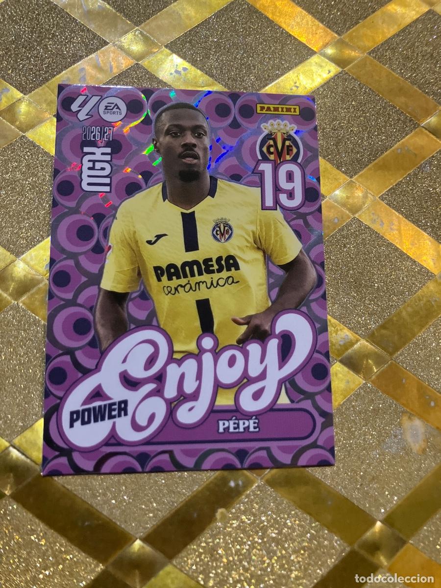 Cromos de f&uacute;tbol: CROMO DE FUTBOL NUMERO 386 PEPE VILLARREAL ENJOY POWER LIGA 2026 2027 MEGACRAKS MGK PANINI !