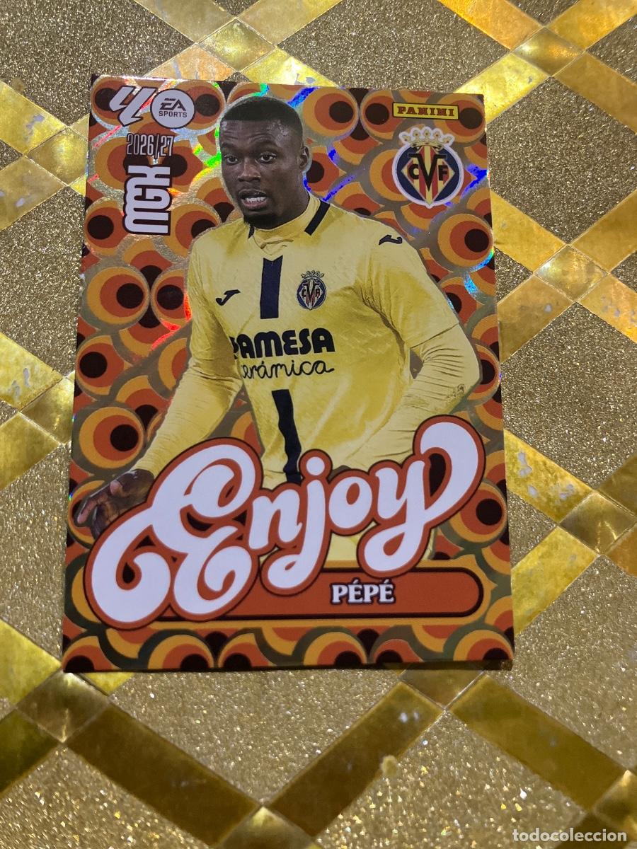Cromos de f&uacute;tbol: CROMO DE FUTBOL NUMERO 386 PEPE VILLARREAL ENJOY LIGA 2026 2027 MEGACRAKS MGK PANINI !