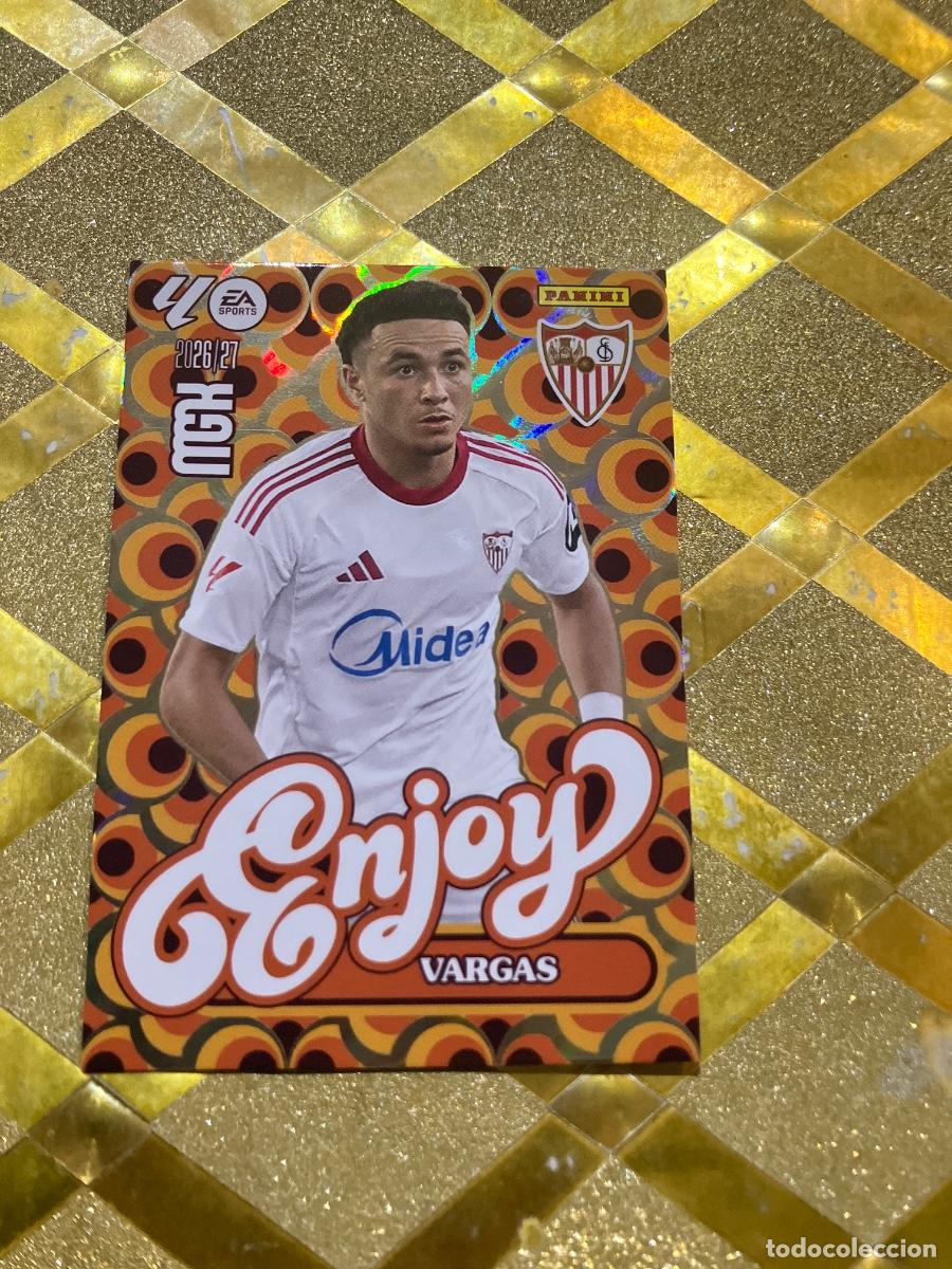 Cromos de f&uacute;tbol: CROMO DE FUTBOL NUMERO 387 VARGAS SEVILLA ENJOY LIGA 2026 2027 MEGACRAKS MGK PANINI !