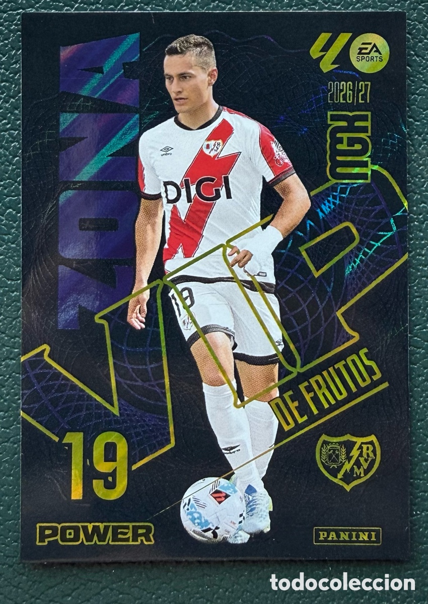 Figurine di Calcio: 392P DE FRUTOS RAYO VALLECANO ZONA VIP POWER FICHAS ALBUM MEGACRACKS 2026 2027 MGK 26 27