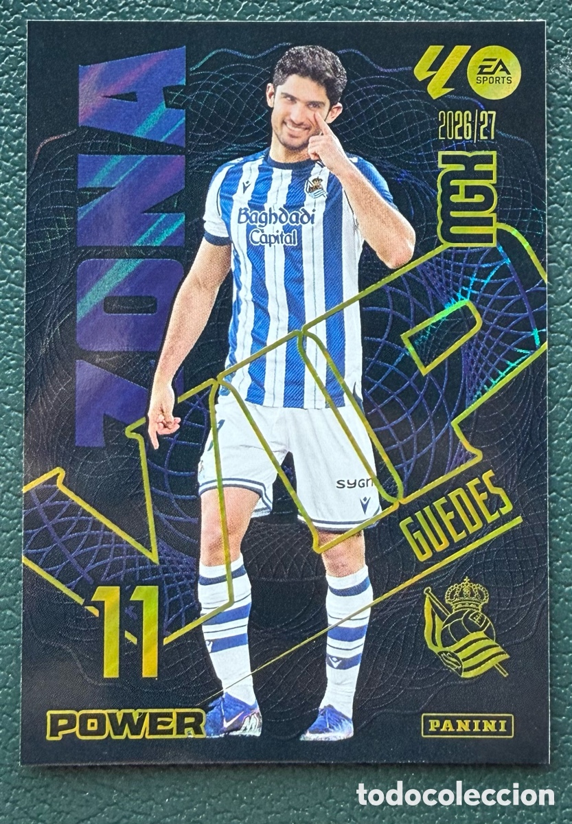 Figurine di Calcio: 395P GUEDES REAL SOCIEDAD ZONA VIP POWER FICHAS ALBUM MEGACRACKS 2026 2027 MGK 26 27