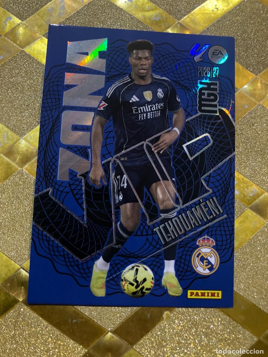 Cromos de f&uacute;tbol: CROMO FUTBOL NUMERO 405 TCHOUAMENI REAL MADRID ZONA VIP LIGA 2026 2027 MEGACRAKS MGK PANINI !