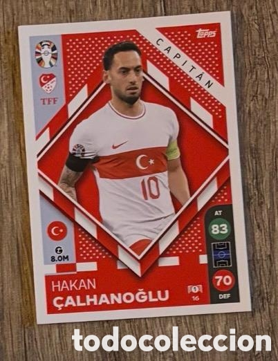 Cromos de f&uacute;tbol: 16 CALHANOGLU TURQUIA Topps Match Attax Euro 2024