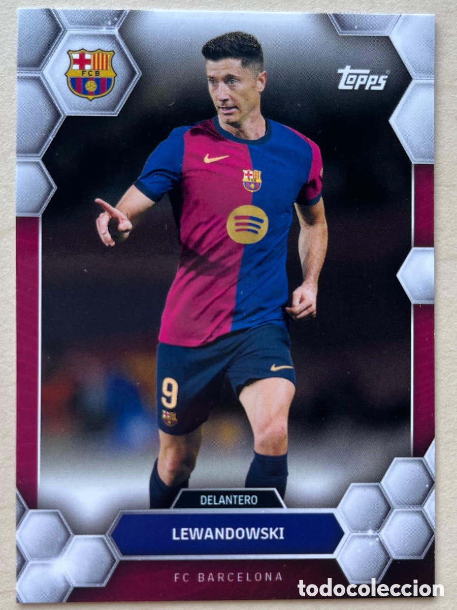 Cromos de f&uacute;tbol: Lewandowski Topps FC Barcelona Fan Set 2024-25