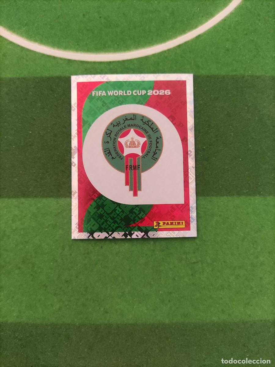 Cromos de f&uacute;tbol: Escudo Marruecos MAR 1 Sticker Mundial 2026 FIFA World Cup / Sin pegar