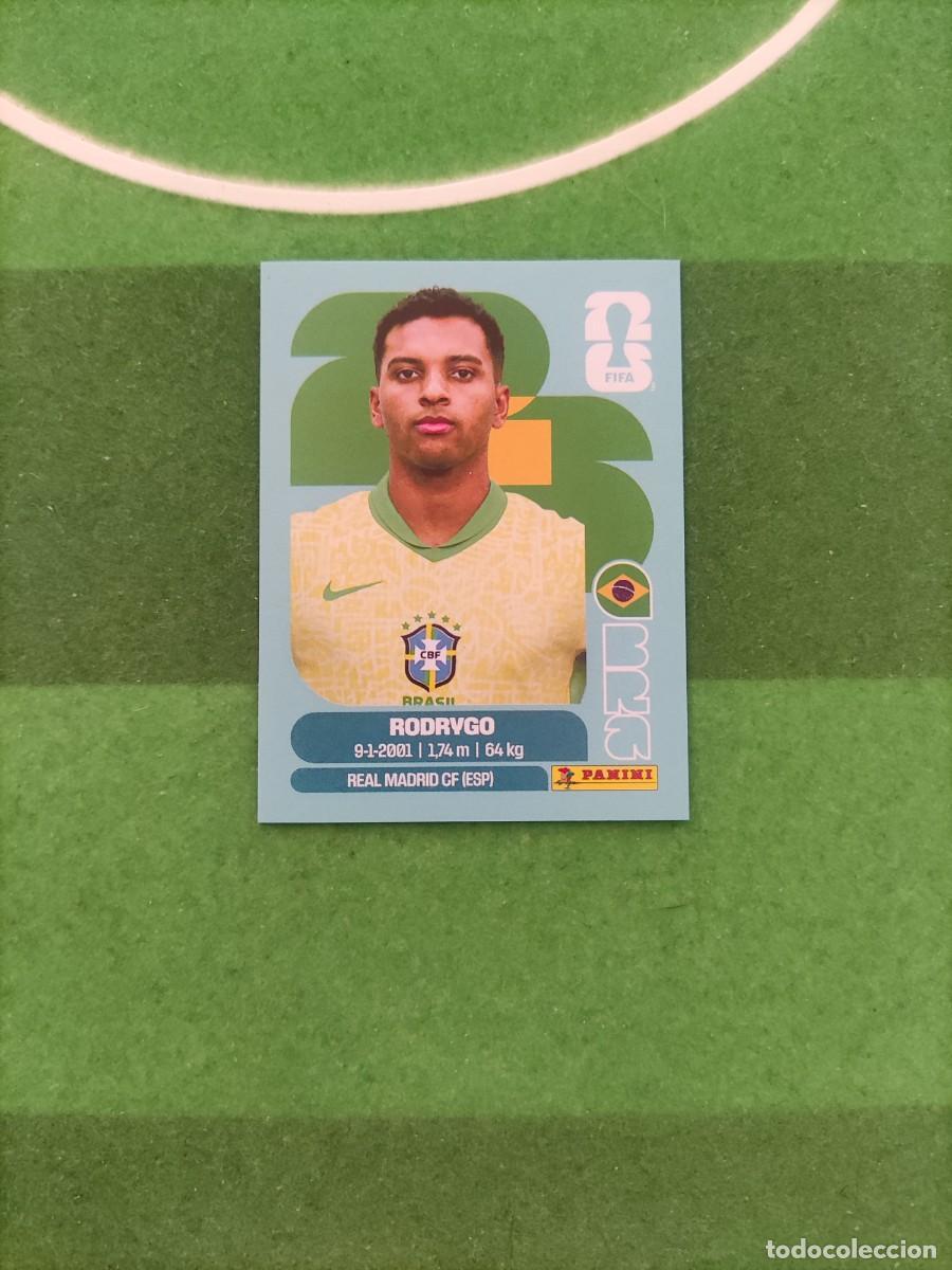 Cromos de f&uacute;tbol: Rodrygo Brasil BRA 15 Sticker Mundial 2026 FIFA World Cup / Sin pegar
