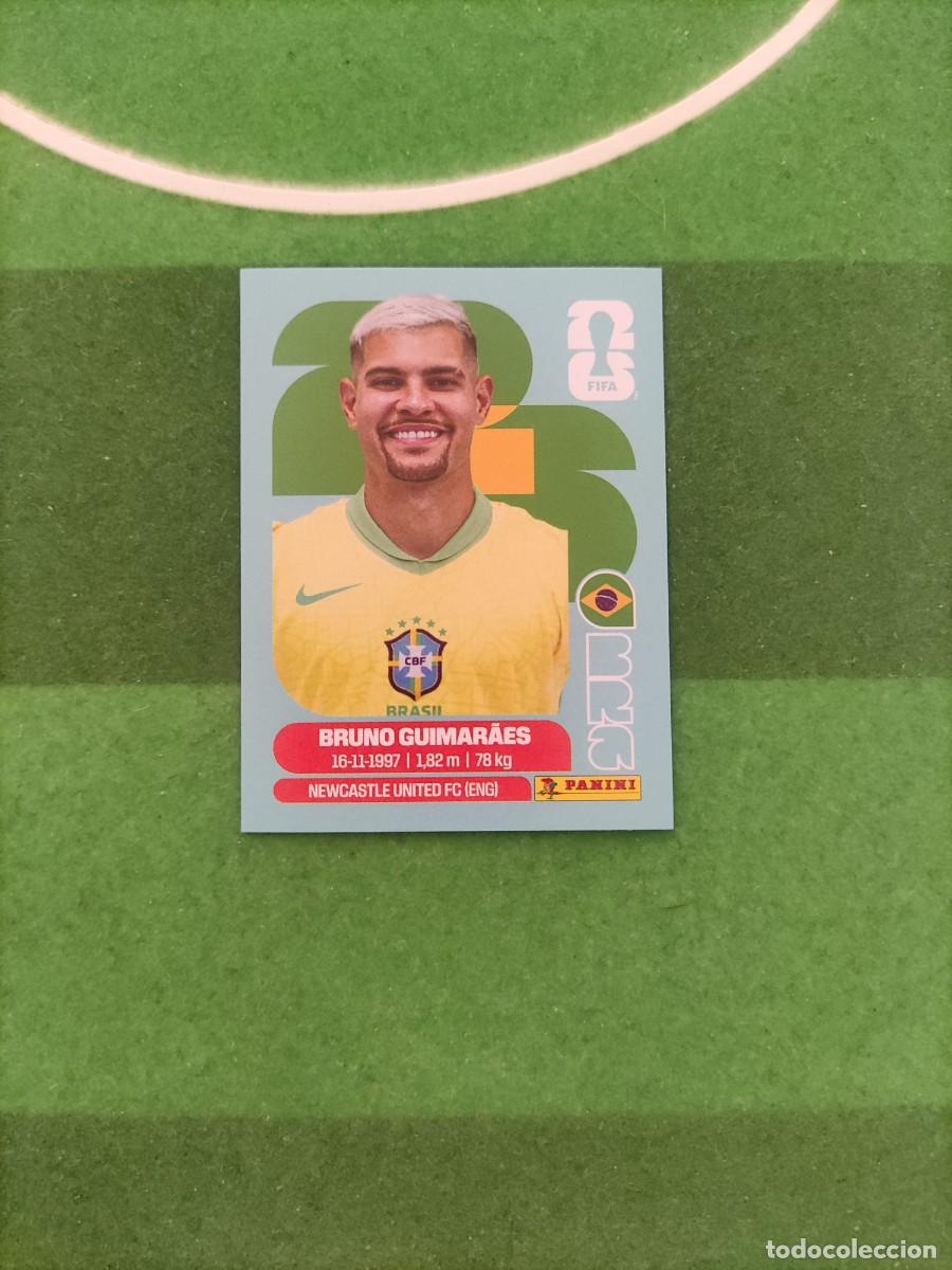 Cromos de f&uacute;tbol: Bruno Guimaraes Brasil BRA 11 Sticker Mundial 2026 FIFA World Cup / Sin pegar