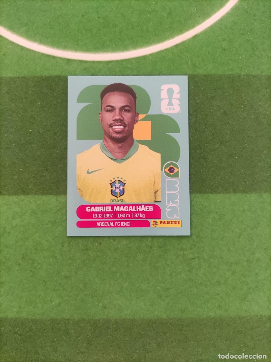 Cromos de f&uacute;tbol: Gabriel Magalhaes Brasil BRA 6 Sticker Mundial 2026 FIFA World Cup / Sin pegar