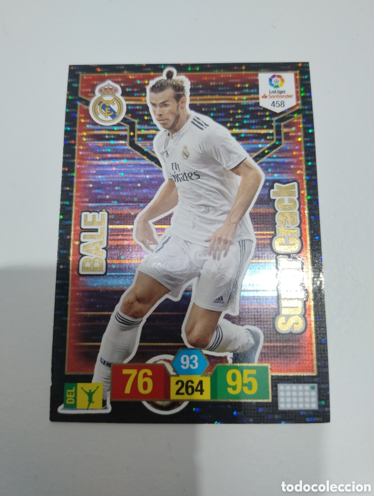 Cromos de f&uacute;tbol: 458 - Bale - Real Madrid - Adrenalyn XL Liga 2018 - 2019 Super Crack