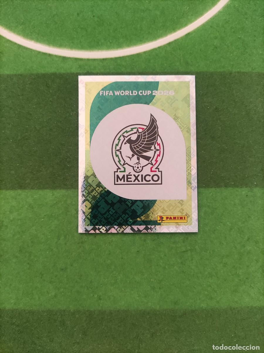 Cromos de f&uacute;tbol: Escudo M&eacute;xico MEX 1 Sticker Mundial 2026 FIFA World Cup / Sin pegar
