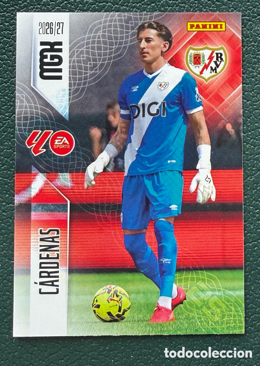 Cromos de Futebol: 291 CARDENAS RAYO VALLECANO FICHAS ALBUM MEGACRACKS 2026 2027 MGK 26 27
