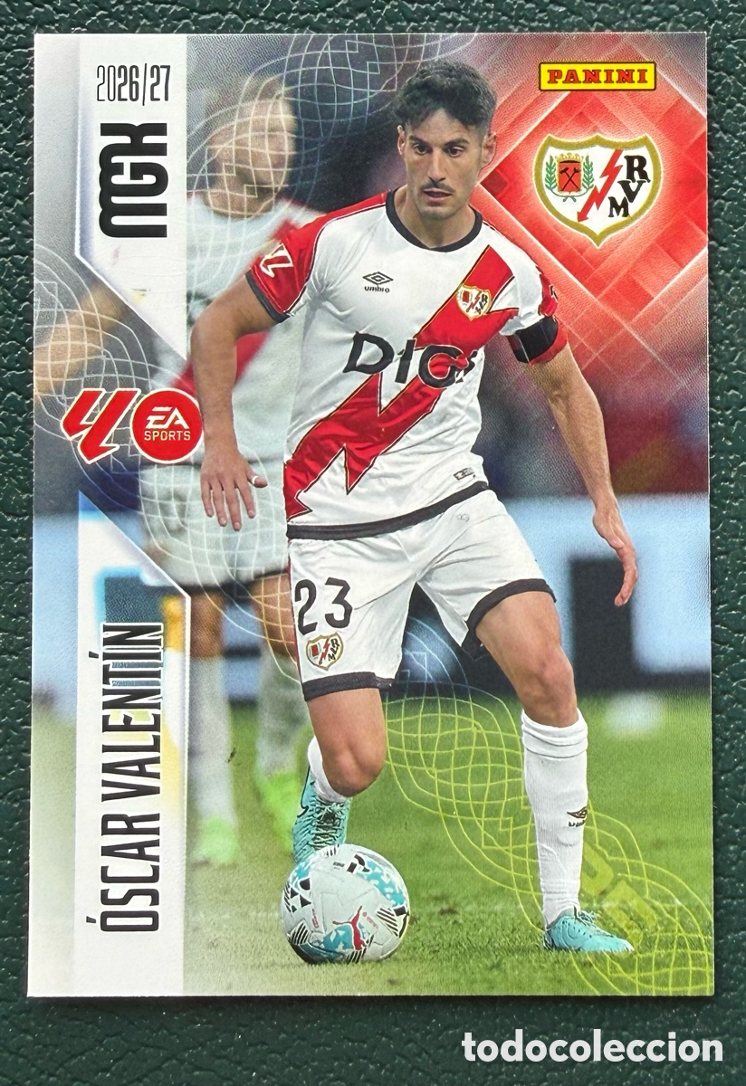 Cromos de Futebol: 300 OSCAR VALENTIN RAYO VALLECANO FICHAS ALBUM MEGACRACKS 2026 2027 MGK 26 27