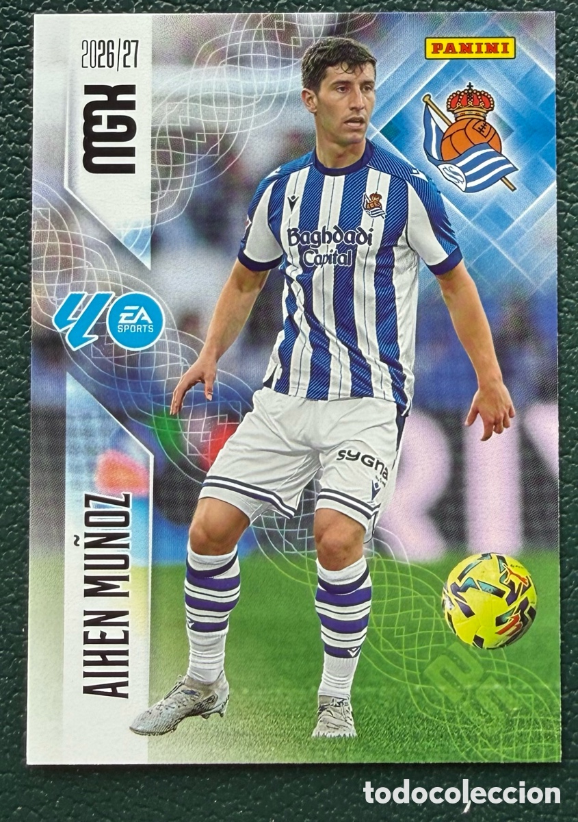 Cromos de Futebol: 314 AIHEN MU&Ntilde;OZ REAL SOCIEDAD FICHAS ALBUM MEGACRACKS 2026 2027 MGK 26 27