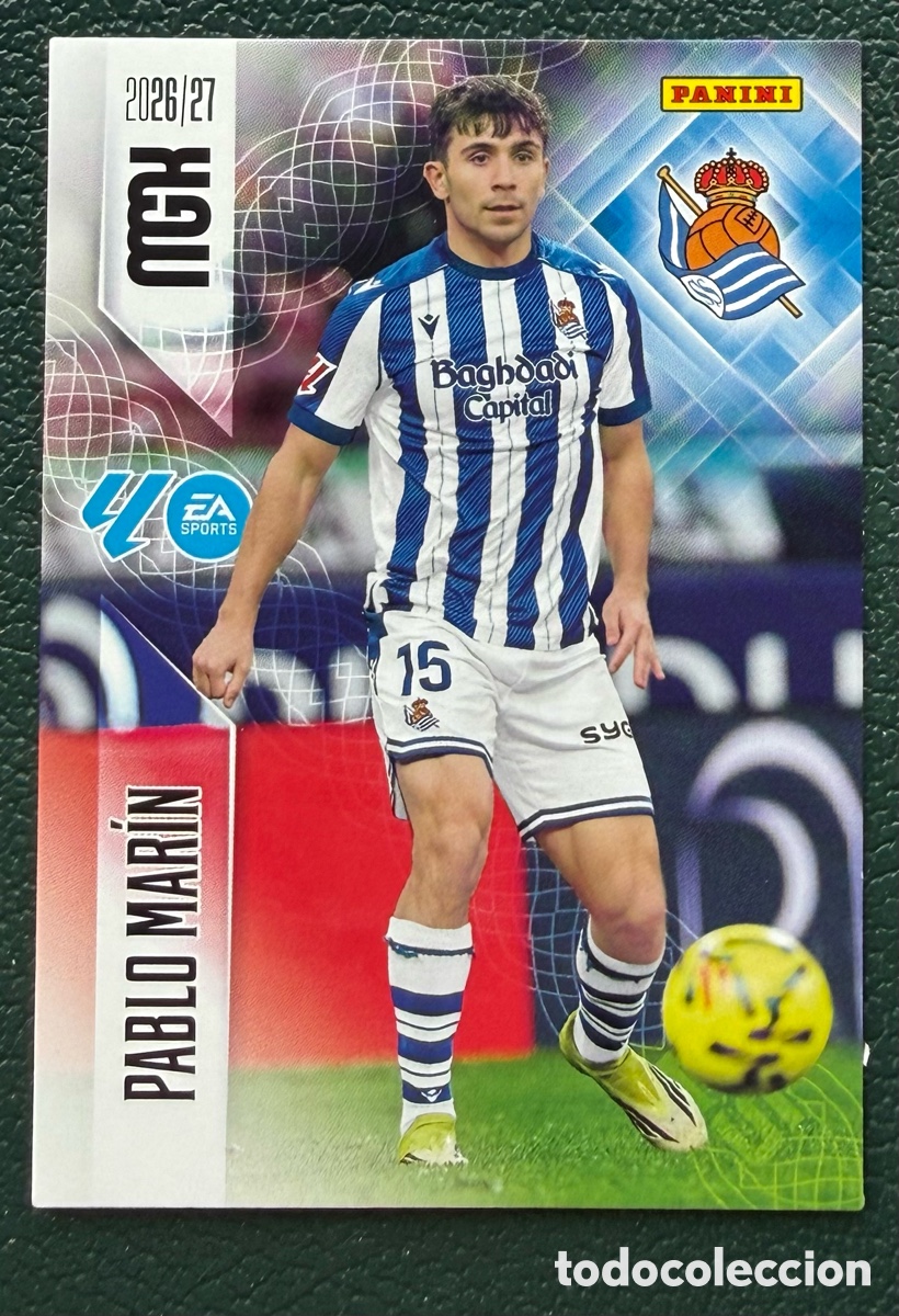 Fu&szlig;ball-Sticker: 317 PABLO MARIN REAL SOCIEDAD FICHAS ALBUM MEGACRACKS 2026 2027 MGK 26 27