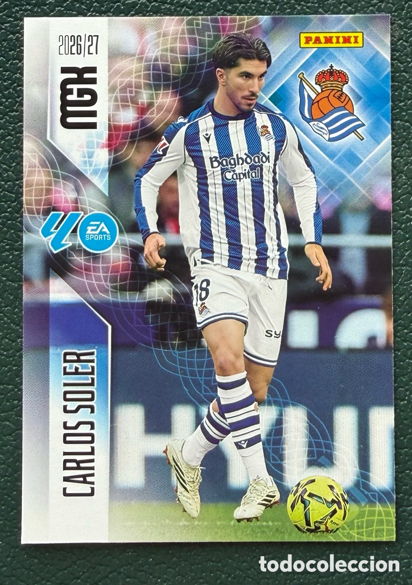 Fu&szlig;ball-Sticker: 319 CARLOS SOLER REAL SOCIEDAD FICHAS ALBUM MEGACRACKS 2026 2027 MGK 26 27