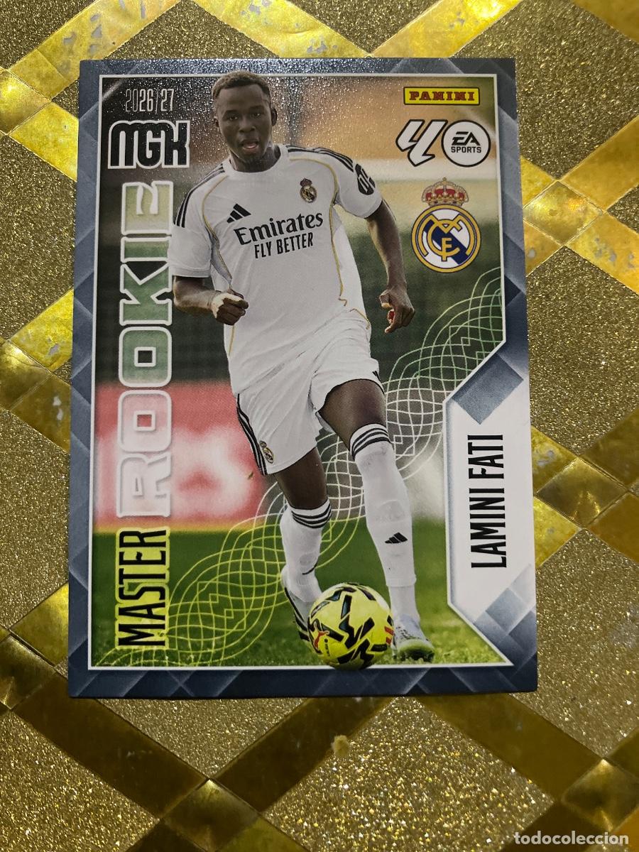 Football Stickers: CROMO FUTBOL NUMERO 416 LAMINI FATI REAL MADRID MASTER ROOKIE 2026 2027 MEGACRAKS MGK PANINI !