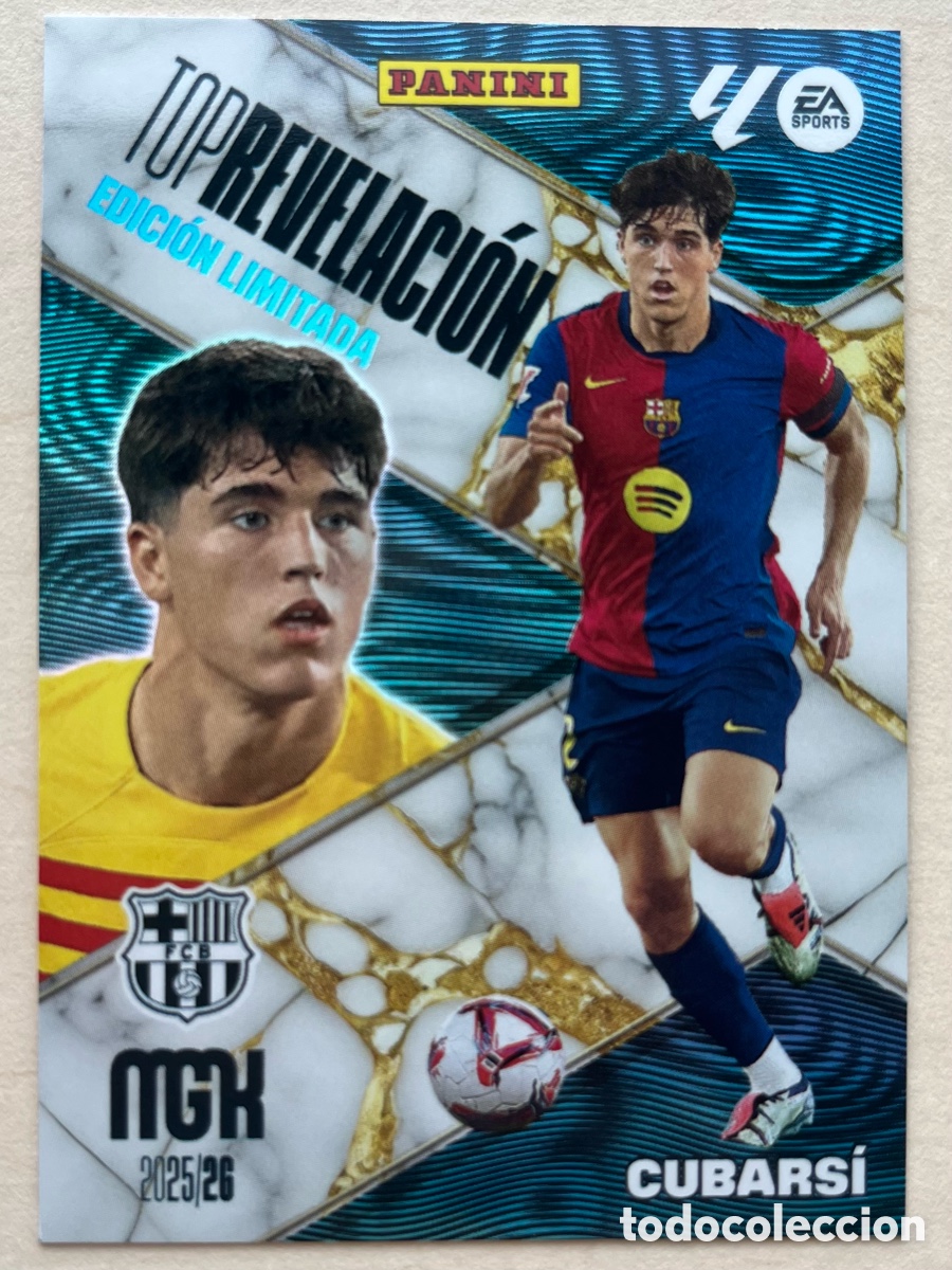 Cromos de f&uacute;tbol: Pau Cubars&iacute; Top Revelaci&oacute;n Edici&oacute;n Limitada Megacracks 2025-26 - FC Barcelona