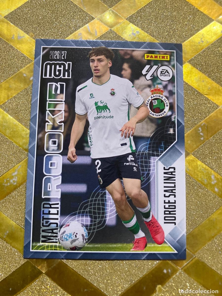 Fu&szlig;ball-Sticker: CROMO FUTBOL NUMERO 414 JORGE SALINAS RACING MASTER ROOKIE 2026 2027 MEGACRAKS MGK PANINI !
