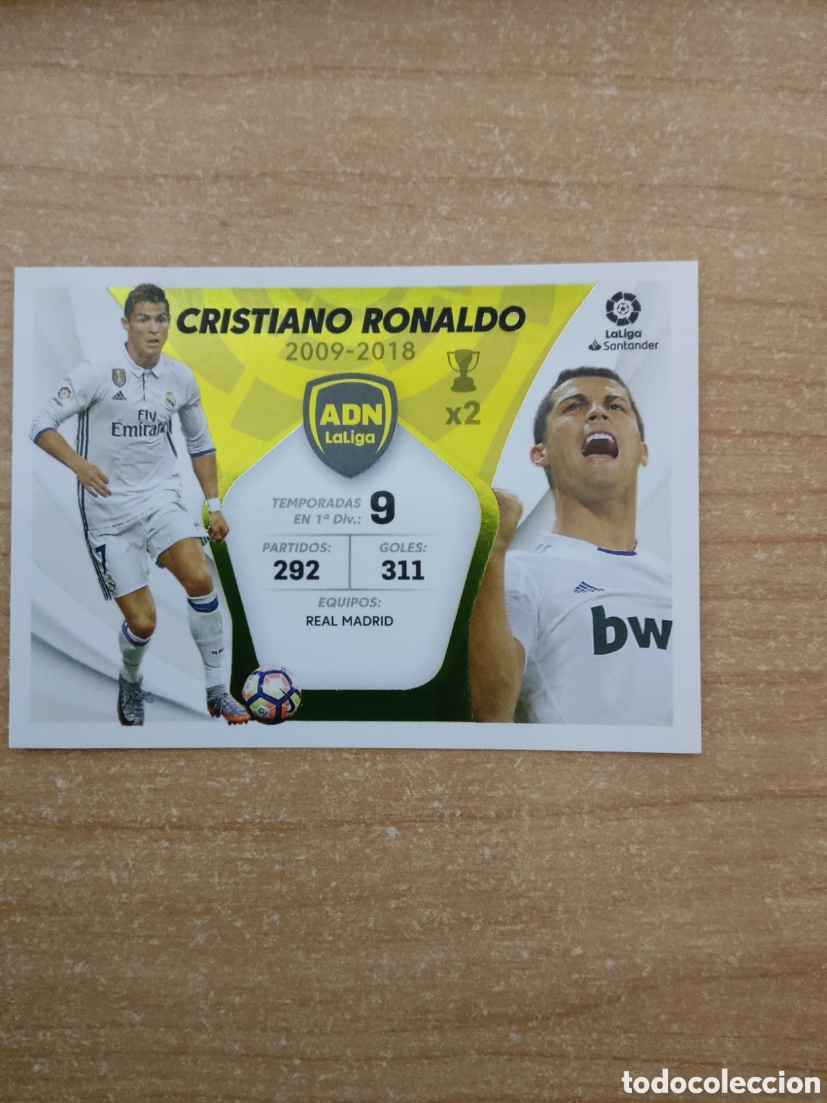 Cromos de f&uacute;tbol: 6 CRISTIANO RONALDO REAL MADRID ADN LA LIGA 2021 2022