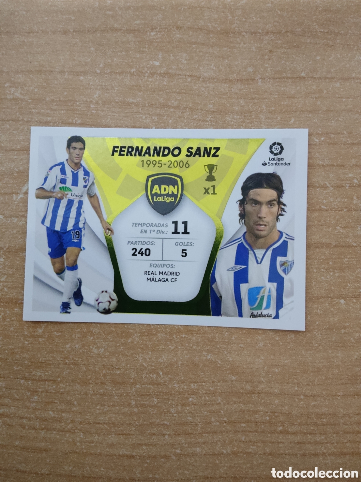 Cromos de f&uacute;tbol: 9 FERNANDO SANZ MALAGA ADN LA LIGA 2021 2022