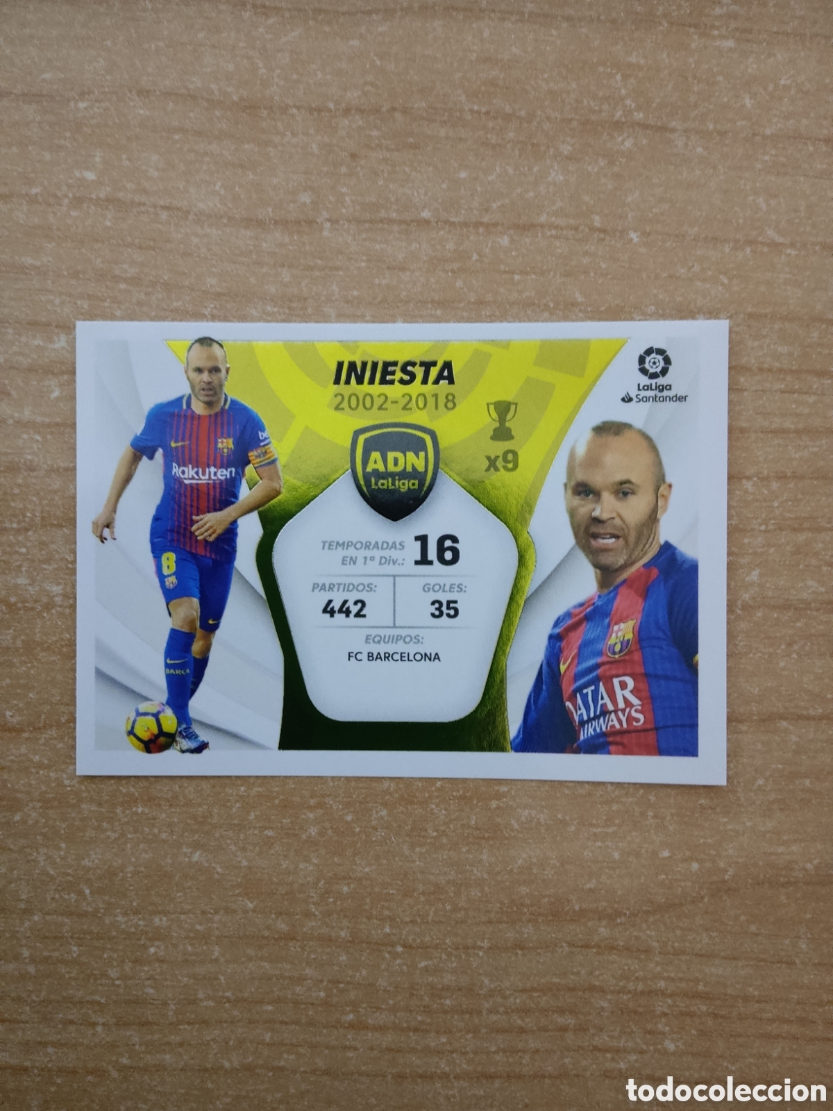 Cromos de f&uacute;tbol: 14 INIESTA BARCELONA ADN LA LIGA 2021 2022