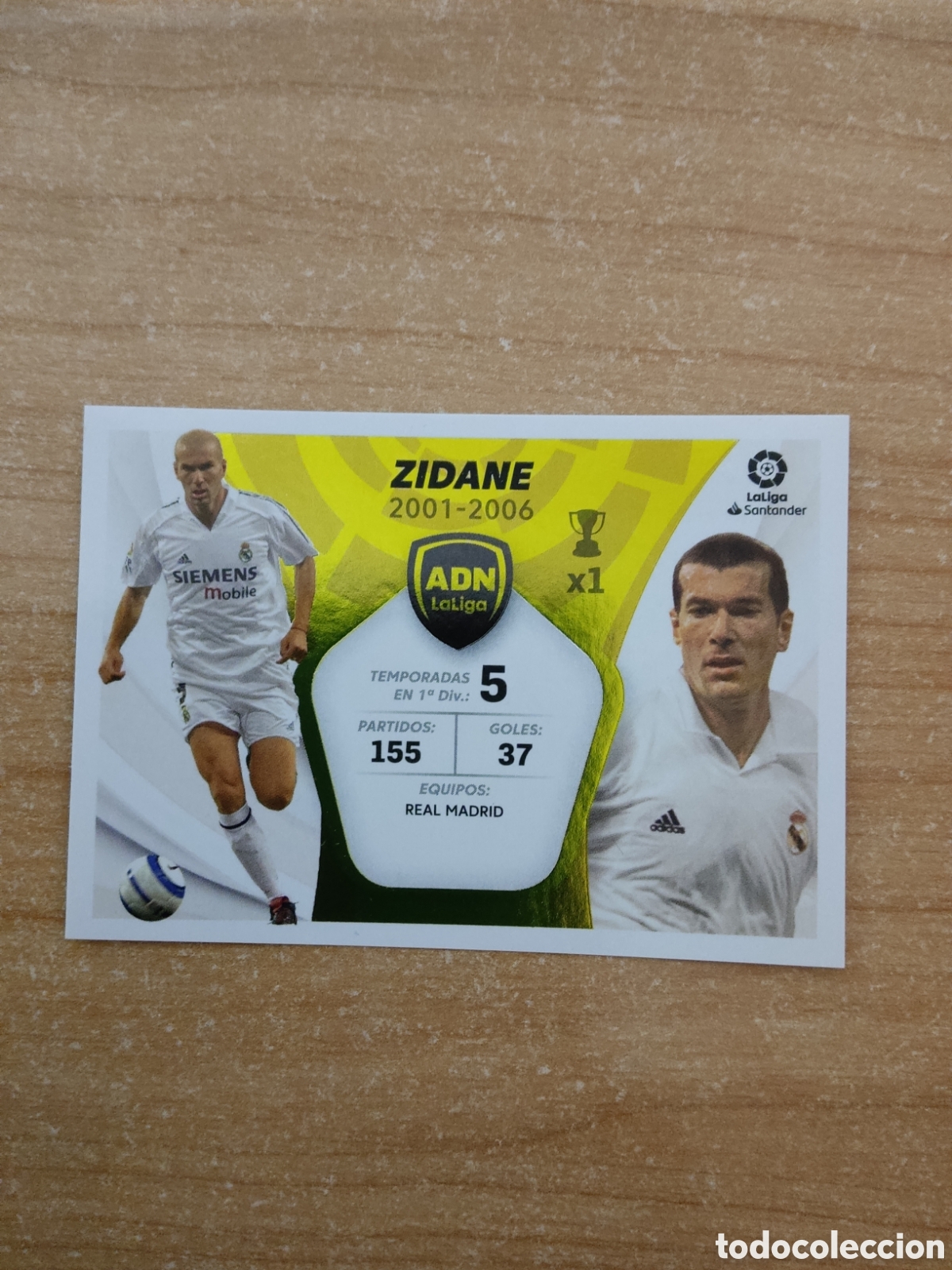 Cromos de f&uacute;tbol: 32 ZIDANE REAL MADRID ADN LA LIGA 2021 2022