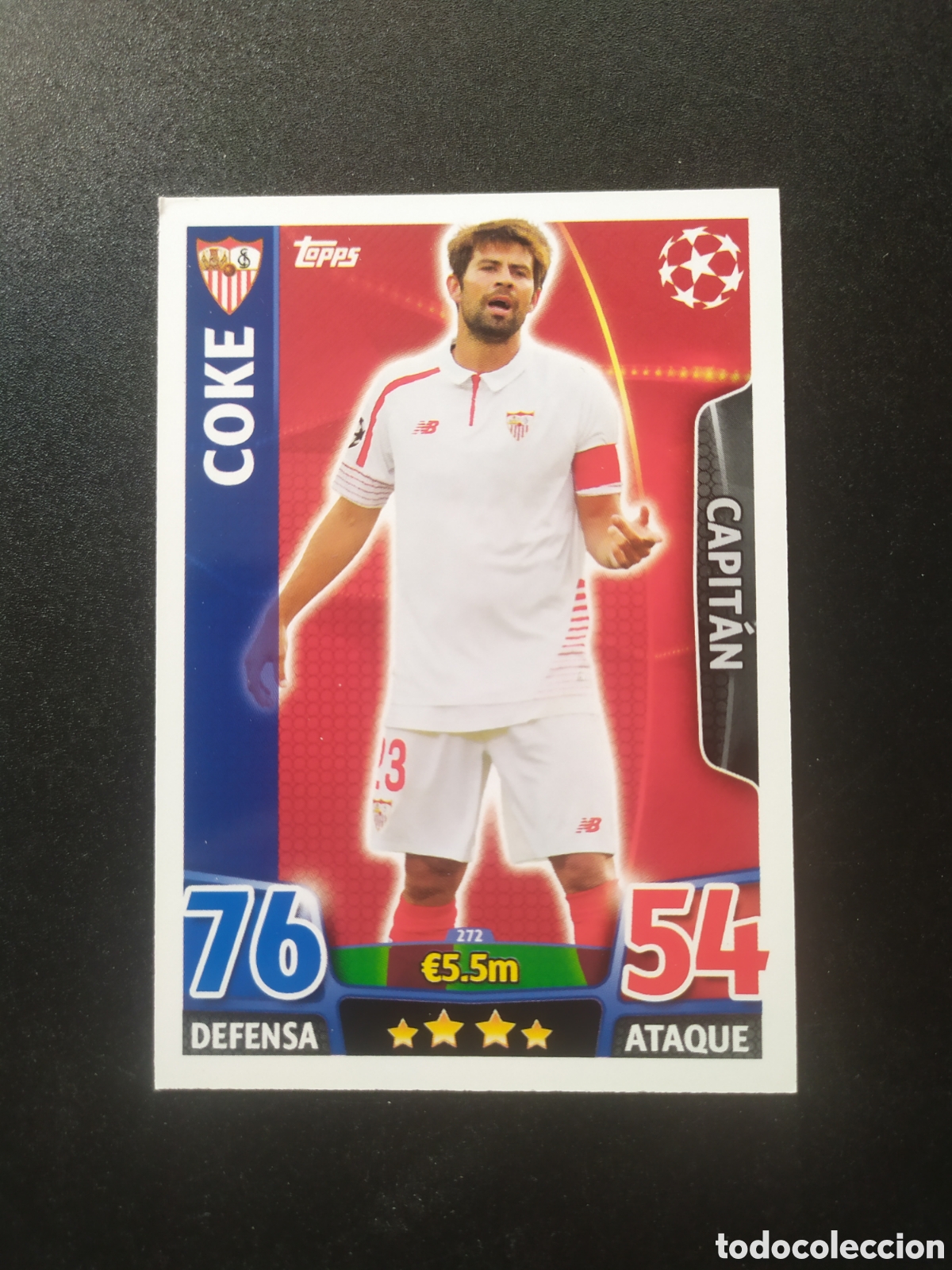 Cartes &agrave; collectionner de Football: UEFA Champions match attax topps 2015 2016 15 16 Coke n&deg; 272 Sevilla