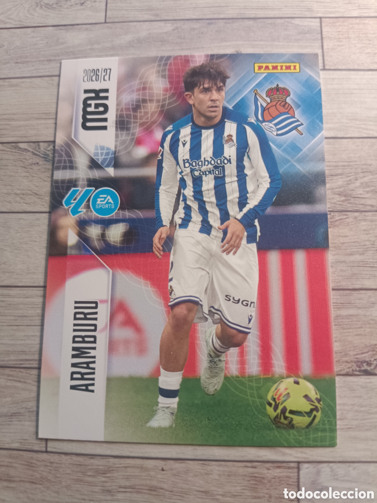 Cromos de f&uacute;tbol: 310 ARAMBURU REAL SOCIEDAD MEGACRACKS MGK 26 27 PANINI 2026 2027