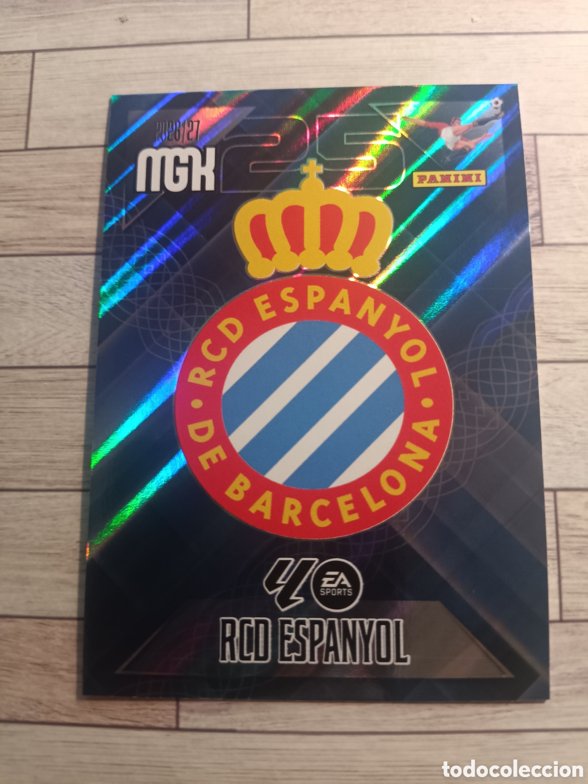 Cromos de f&uacute;tbol: 163 ESCUDO RCD ESPA&Ntilde;OL ESPANYOL MEGACRACKS MGK 26 27 PANINI 2026 2027