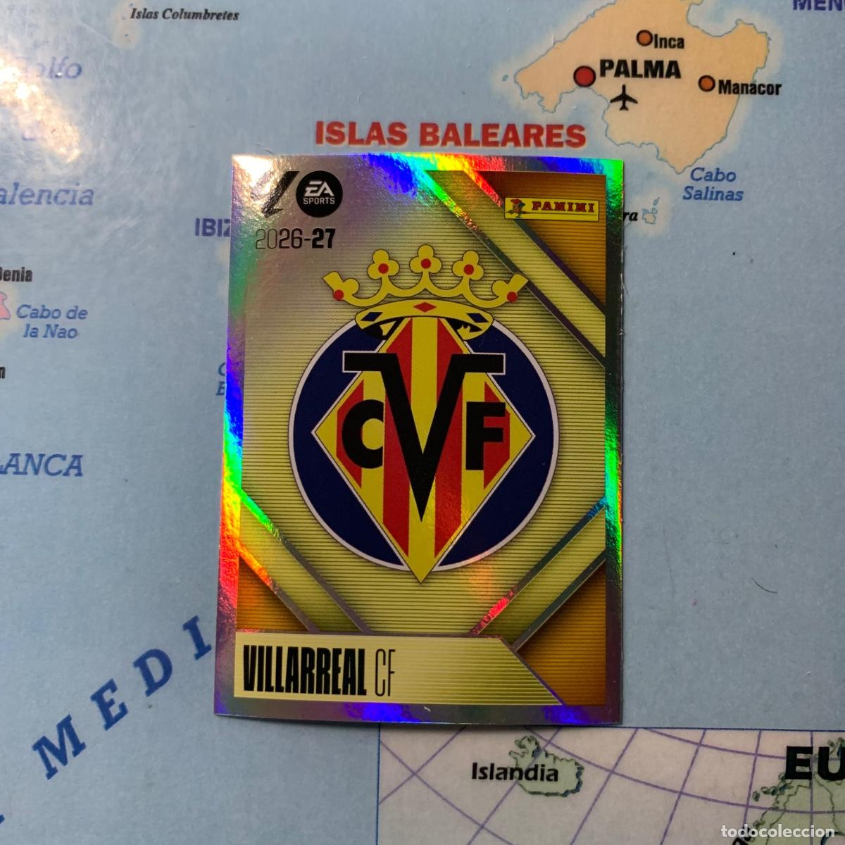 Cromos de f&uacute;tbol: Escudo del Villarreal n&uacute;mero 1 cromo liga este 26-27 2026-2027