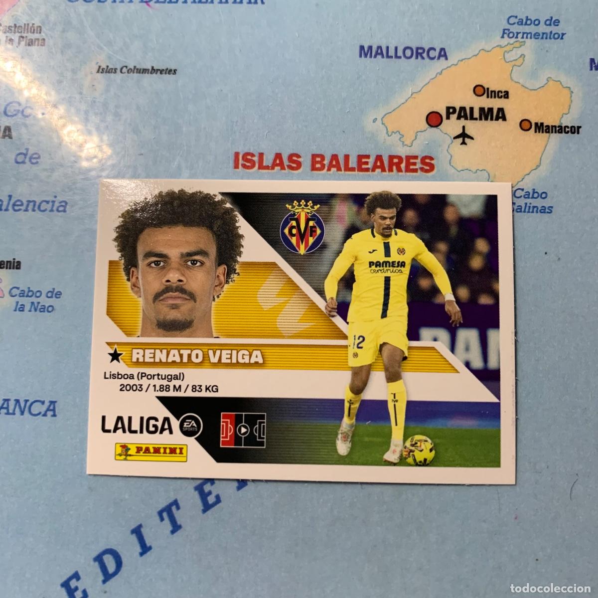 Cromos de f&uacute;tbol: Renato Veiga n&uacute;mero 9 del Villarreal cromo liga este 26-27 2026-2027
