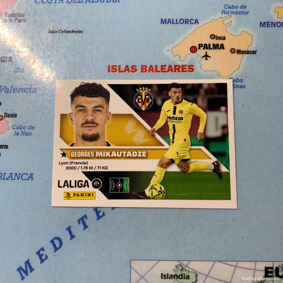 Cromos de f&uacute;tbol: Mikautzadze n&uacute;mero 19 del Villarreal cromo liga este 26-27 2026-2027