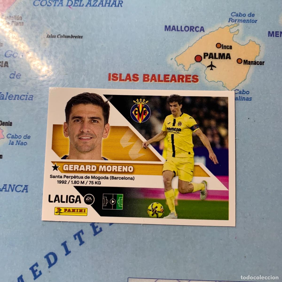 Cromos de f&uacute;tbol: Gerard Moreno n&uacute;mero 20 del Villarreal cromo liga este 26-27 2026-2027