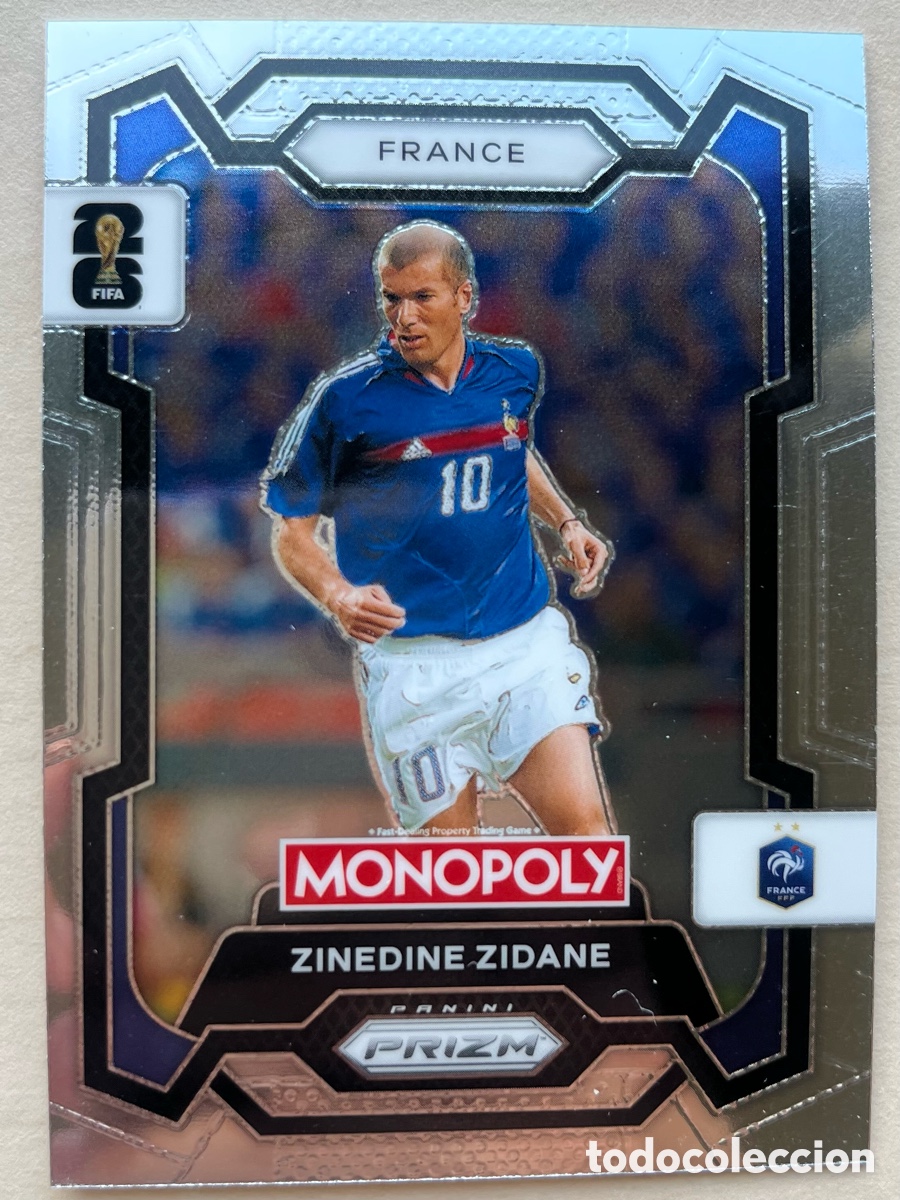 Cromos de f&uacute;tbol: Zidane Prizm Monopoly Mundial 2026 - Francia