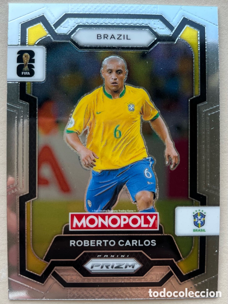 Cromos de f&uacute;tbol: Roberto Carlos Prizm Monopoly Mundial 2026 - Brasil